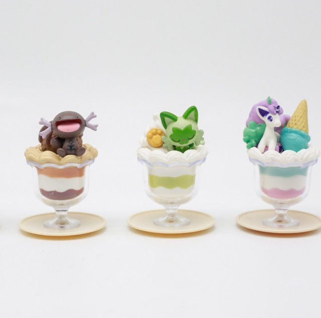 Rement Pokemon Kawaii Dessert Stil Blind Box mit Sprigatito Ponyta und Wooper als Anime Desktop Decor und Sammlerfigur - Bild 1