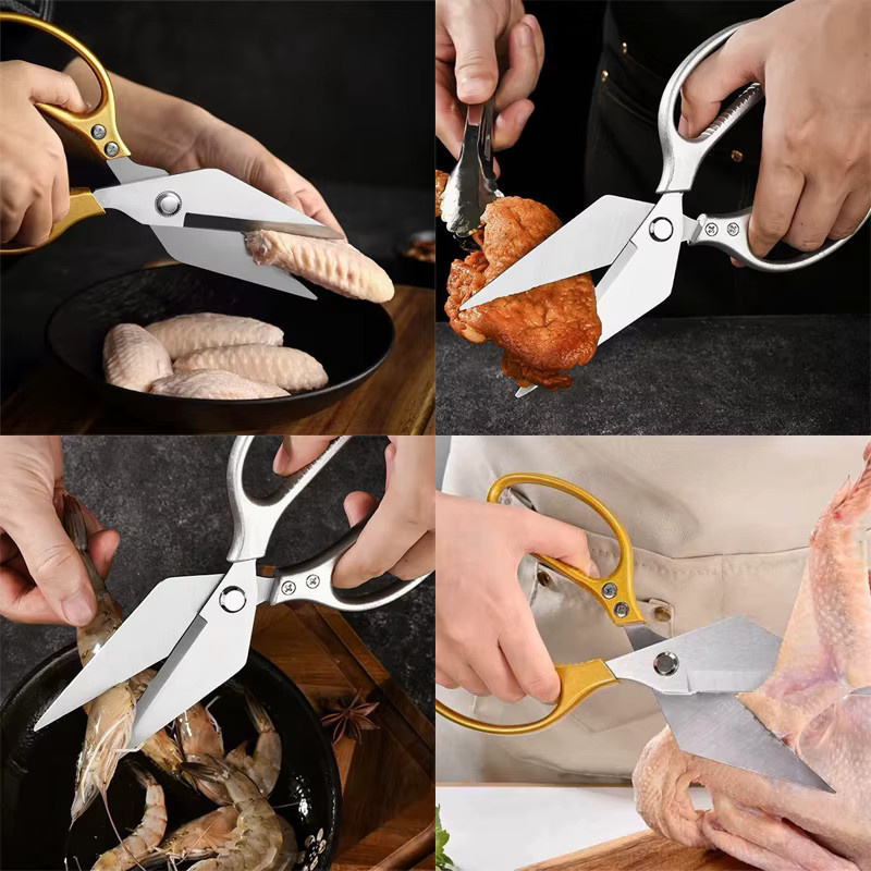 GuanQi Geflügelschere aus Edelstahl mit scharfer Klinge für Fleisch, Fisch und BBQ - Bild 5