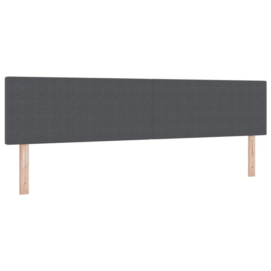 vidaXL LED Kopfteil mit integrierten Lichtleisten, Dunkelgrau, Breite: 200 cm - Bild 2