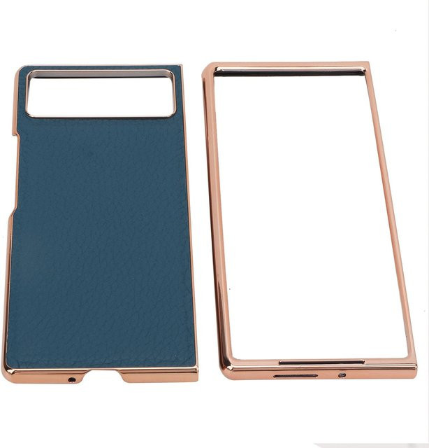 Xiaomi MIX Fold 2 Schutzhülle aus Leder in Blau mit Galvanisierung und Kratzfestigkeit - Bild 1