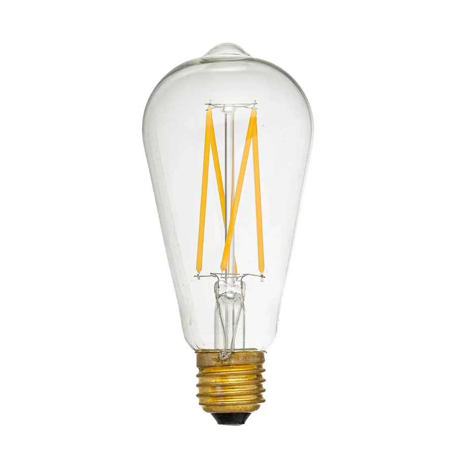 Bloomingville LED-Lampe Edison aus transparentem Glas mit Messing in warmweißem Licht - Bild 1
