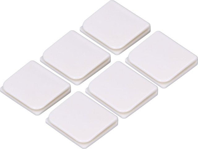 GoolRC Duschvorhang Clips Set, 6 Stück, Weiß, Selbstklebend, B: 4,5 cm - Bild 1