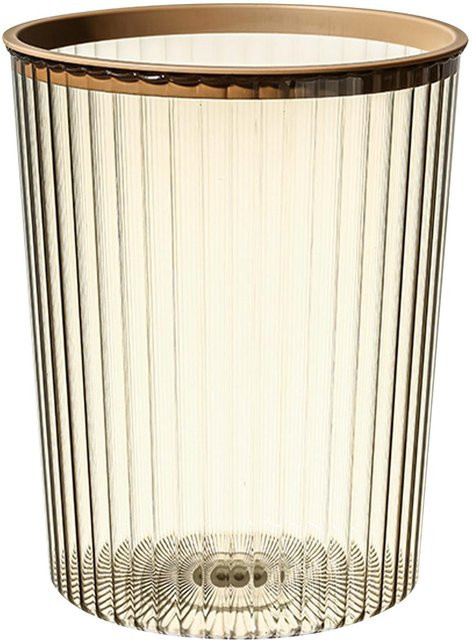 Transparenter Mülleimer aus Acryl von CosyHome in Kaffeebraun mit Deckel und großer Kapazität - Bild 1