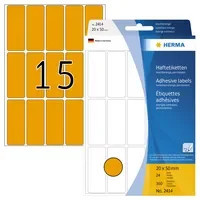 HERMA Universaletiketten aus Papier in Weiß und Orange, B: 20 mm, H: 50 mm - Bild 1