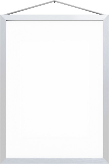 Moebe Frame A4 Wandbild in Silber mit Eiche, Aluminium und Acryl - Bild 1