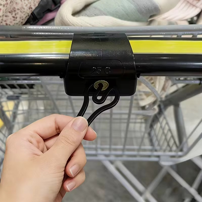 Einkaufswagenchip-Schlüsselanhänger aus Kunststoff als Supermarkt-Trolley-Entriegelungswerkzeug in Schwarz oder Weiß - Bild 5