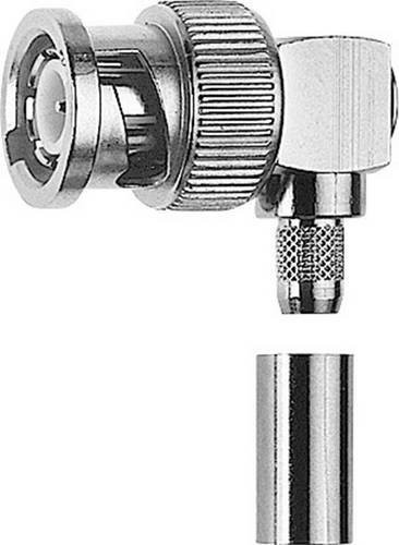 Telegärtner BNC-Steckverbinder Stecker gewinkelt 50 Ohm Silber - Bild 1