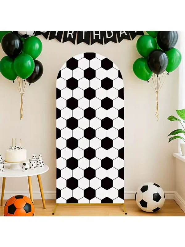 VIKAMA Fußball Geburtstag Hintergrundstoff für Kinder, mehrfarbig, B/H: 120 x 50 cm - Bild 7