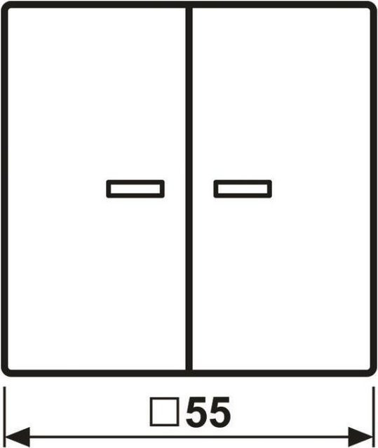 Jung HOME Taster 2fach BTAS17102WW Weiß - Bild 1