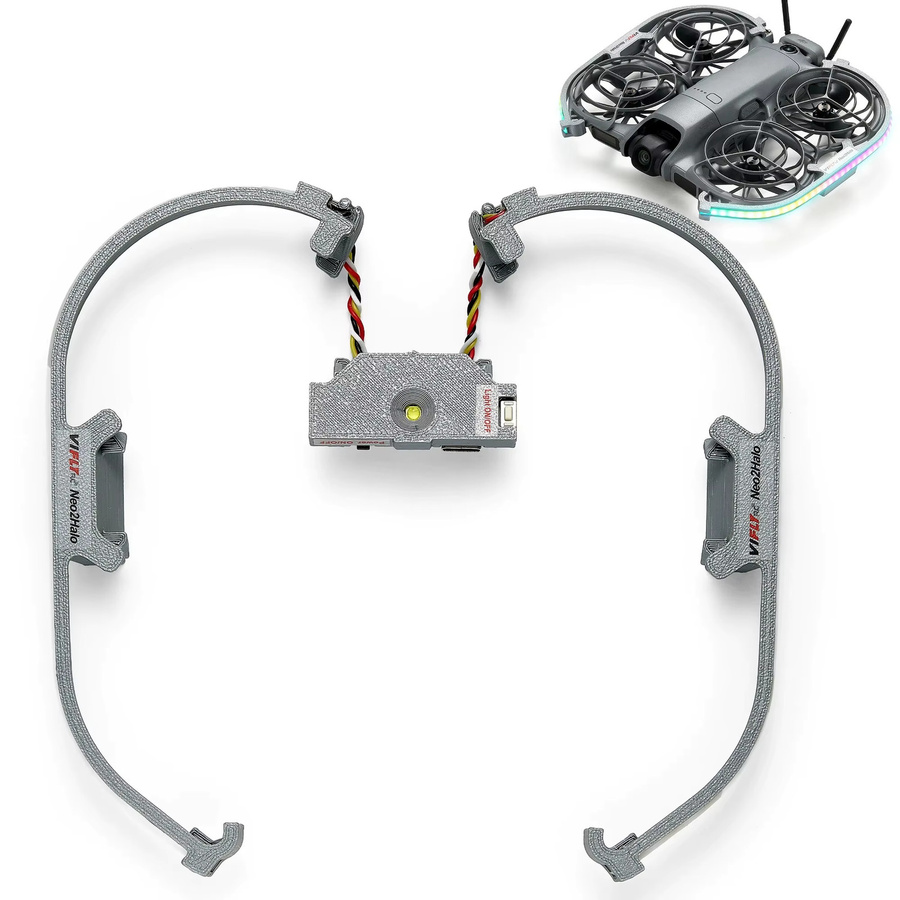 VIFLY Neo2halo LED-Lichtstreifen für DJI Neo 2 Drohne mit 80 LEDs und USB-C Wiederaufladung - Bild 5
