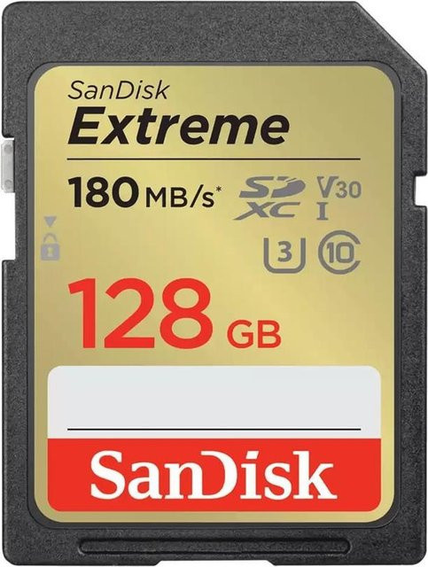 SanDisk Extreme PLUS SDXC Speicherkarte 128 GB UHS-I U3 Class10 Multicolor - Bild 1