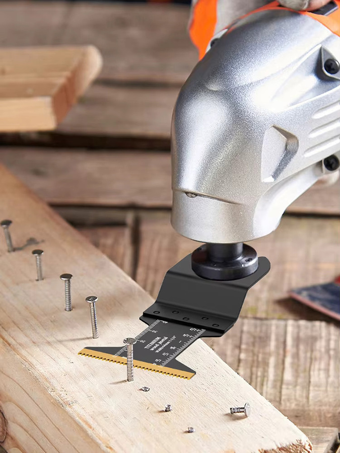 Hands DIY Oszillierende Multitool-Sägeblätter mit Hartmetall-Zähnen zum Schneiden von Metall, Stahlnägeln und Schrauben - Bild 7