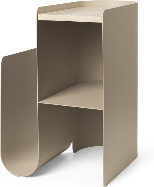 Ferm Living Vault Beistelltisch aus Marmor in Beige mit mattem Finish - Bild 1