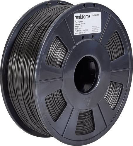 Renkforce PLA Pro Filament 1,75 mm Schwarz 1000 g für FDM 3D-Druck - Bild 1