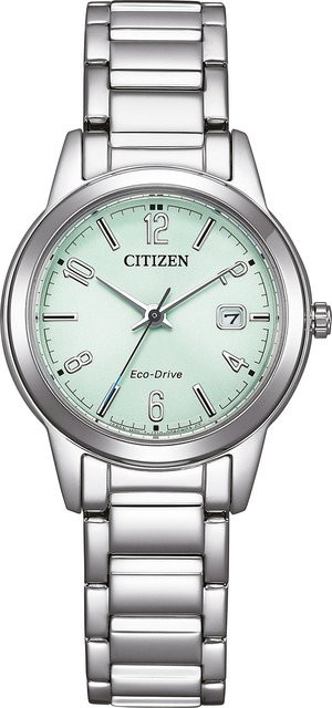Citizen Armbanduhr Solar, Edelstahl, Grün, 29 mm, Damen - Bild 1