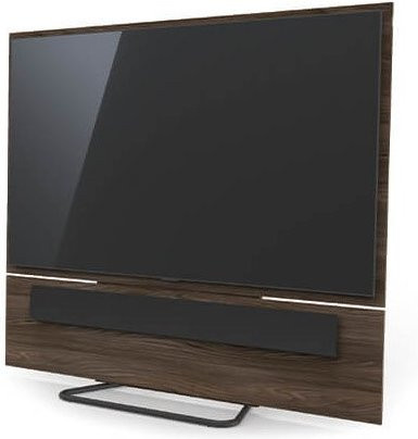 SPECTRAL TV-Standfuß Tube GX41SP-77-BG-DP in Black und Deep Oak aus Stahl - Bild 1
