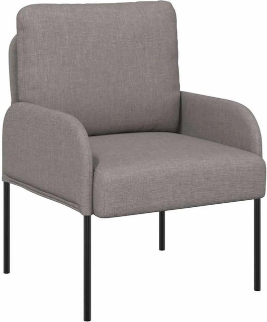 vidaXL Modernes Sofa mit Kissen in Taupe aus Sperrholz und Polyester, B/T/H: 110 x 80 x 56 cm - Bild 1