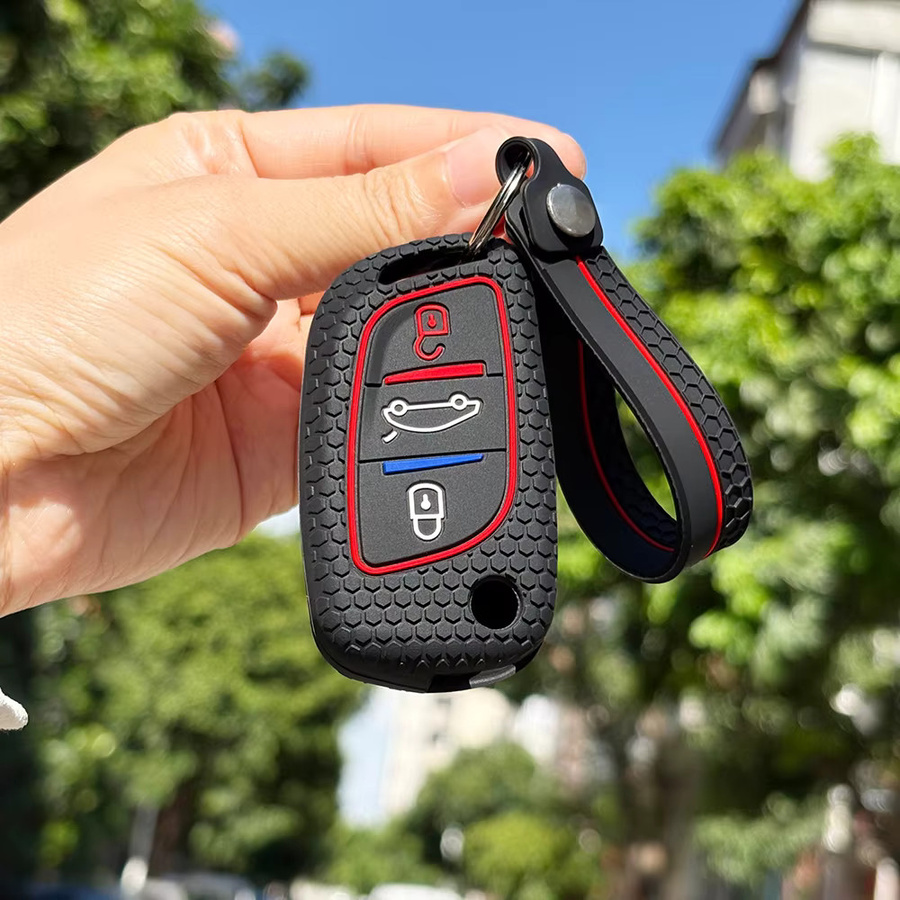 Xhorse Schlüsselabdeckung für VVDI2-Draht MINI Programmierer in Schwarz als Klappschlüsselkappe und Schlüsseletui für Citroen C4 und Peugeot 207 - Bild 2