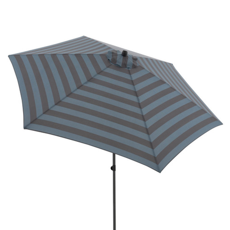 Doppler Marktschirm MyZone in Blau-Grau mit Blockstreifen, Durchmesser: 300 cm - Bild 2