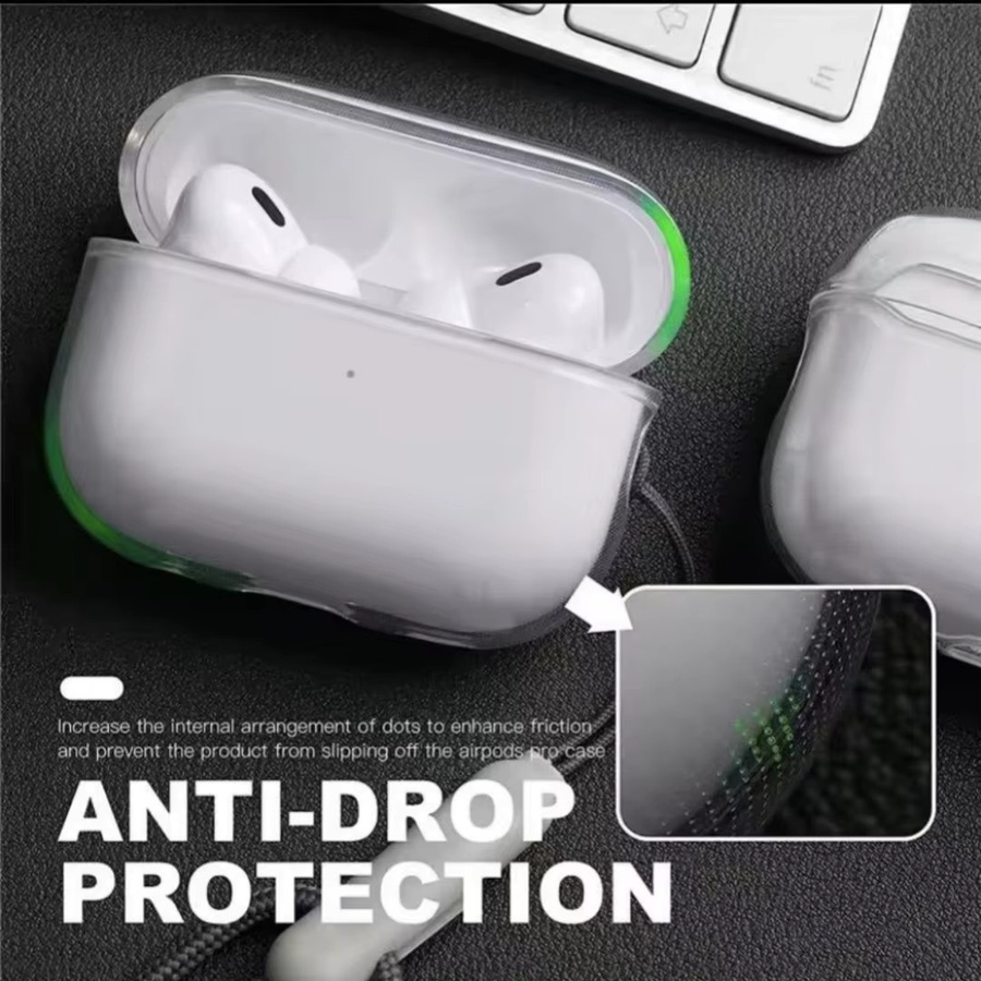 Transparente TPU-Schutzhülle mit Umhängeband für Apple AirPods Pro 2 und 3. Generation - Bild 6