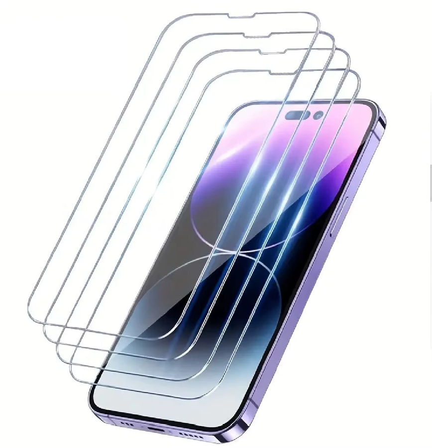 3er-Pack Displayschutzfolie aus gehärtetem Glas für Apple iPhone 15 Pro Max 14 Plus 13 12 11 X XR XS SE, transparent - Bild 2