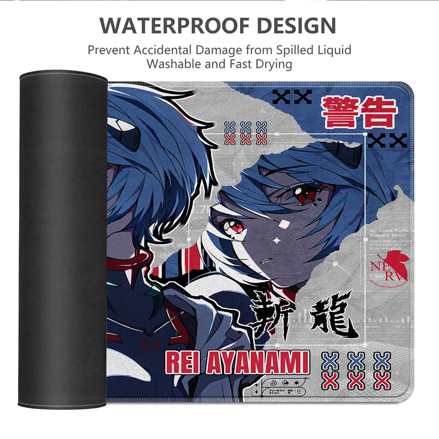 Bandai Evangelion Anime Gaming-Mauspad in Multicolour als große Schreibtischunterlage - Bild 2