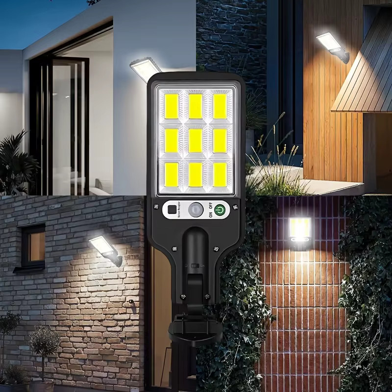 ZTree Solar-Wandleuchten mit Bewegungsmelder und LED, Set in Schwarz, moderne Sicherheitsbeleuchtung für Garten, Terrasse und Außenbereich - Bild 2