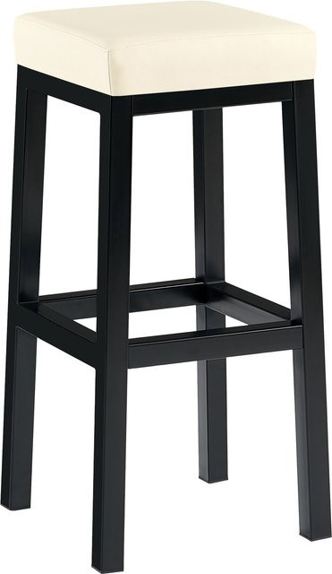 CLP Barhocker Taylor mit Sitzhöhe 83 cm, gepolsterter Barstuhl mit schwarzem Metallgestell in Kunstleder oder Stoff - Bild 1