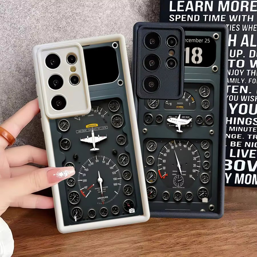 Handyhülle mit Flugzeuginstrumenten Design für Samsung Galaxy S20 FE bis S25 Ultra in Multicolour - Bild 2