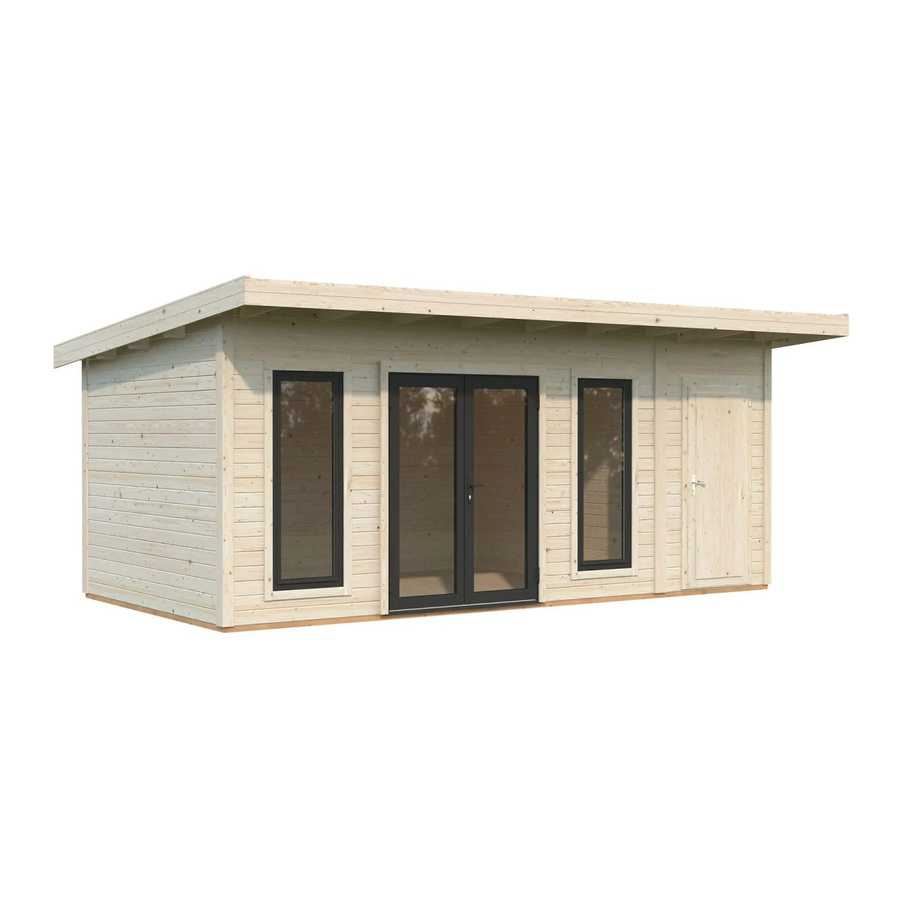 Palmako Holz-Gartenhaus Aurelia Pultdach in Natur mit modernem Design, B: 586 cm, T: 300 cm, H: 264 cm - Bild 2