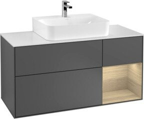 V&B Waschtischunterschrank Finion in Anthrazit, Breite: 120 cm, Tiefe: 50,1 cm, Höhe: 50,1 cm - Bild 1