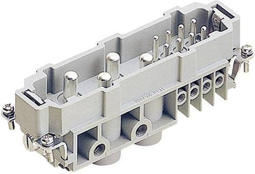 HARTING Han Com 4 + 8 + PE Stifteinsatz, Grau, 09380122601 - Bild 1