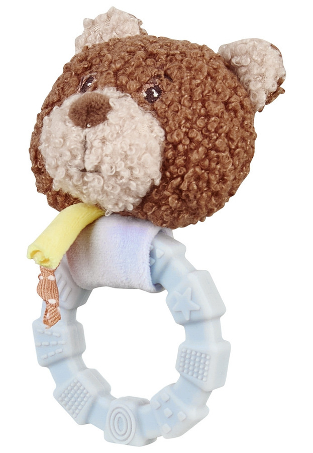 Sterntaler Greifling Bär Bob, Plüsch / Textil, Silikon, blau, ab 0 Jahre - Bild 1