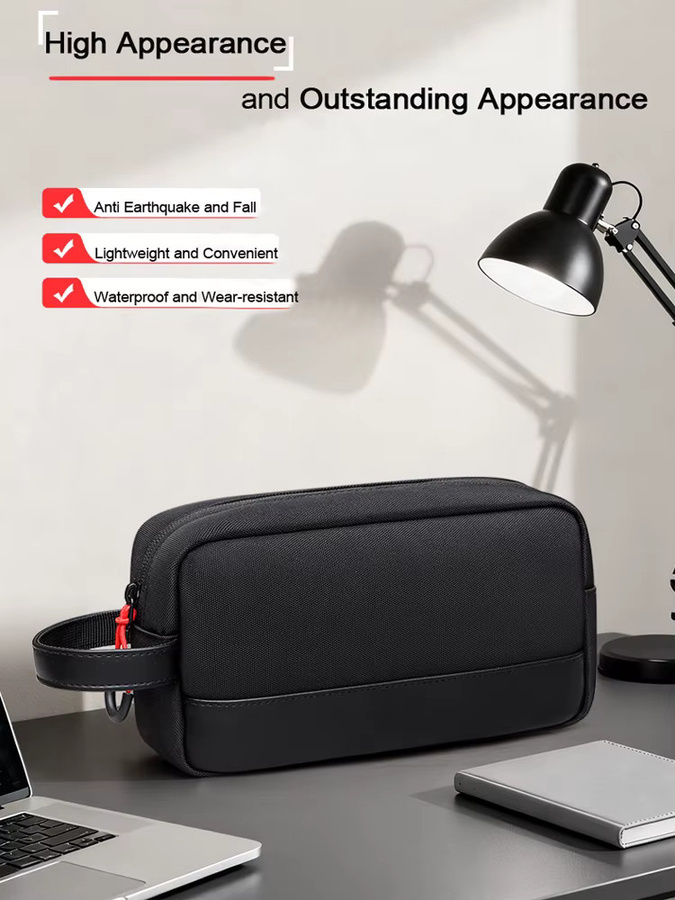 Wasserdichte Kabel-Aufbewahrungstasche von Urgrico in Schwarz für digitales Zubehör und Reise-Organizer - Bild 7