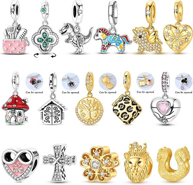 Hapour Charms Anhänger, 925 Silber, Perle, Gold, Damen - Bild 1