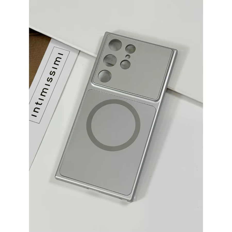 Magnetische MagSafe Schutzhülle aus Nano-Matte Glas für Samsung Galaxy S26 Ultra, S25, S24, S23 und S23 Plus in Grau - Bild 1