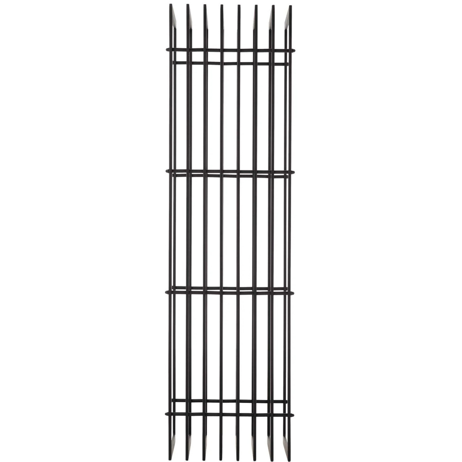 DELUKE Kaminholzregal aus Metall in Schwarz für Innen und Außen mit Rippen-Optik, B/T/H: 40 x 15 x 150 cm - Bild 2