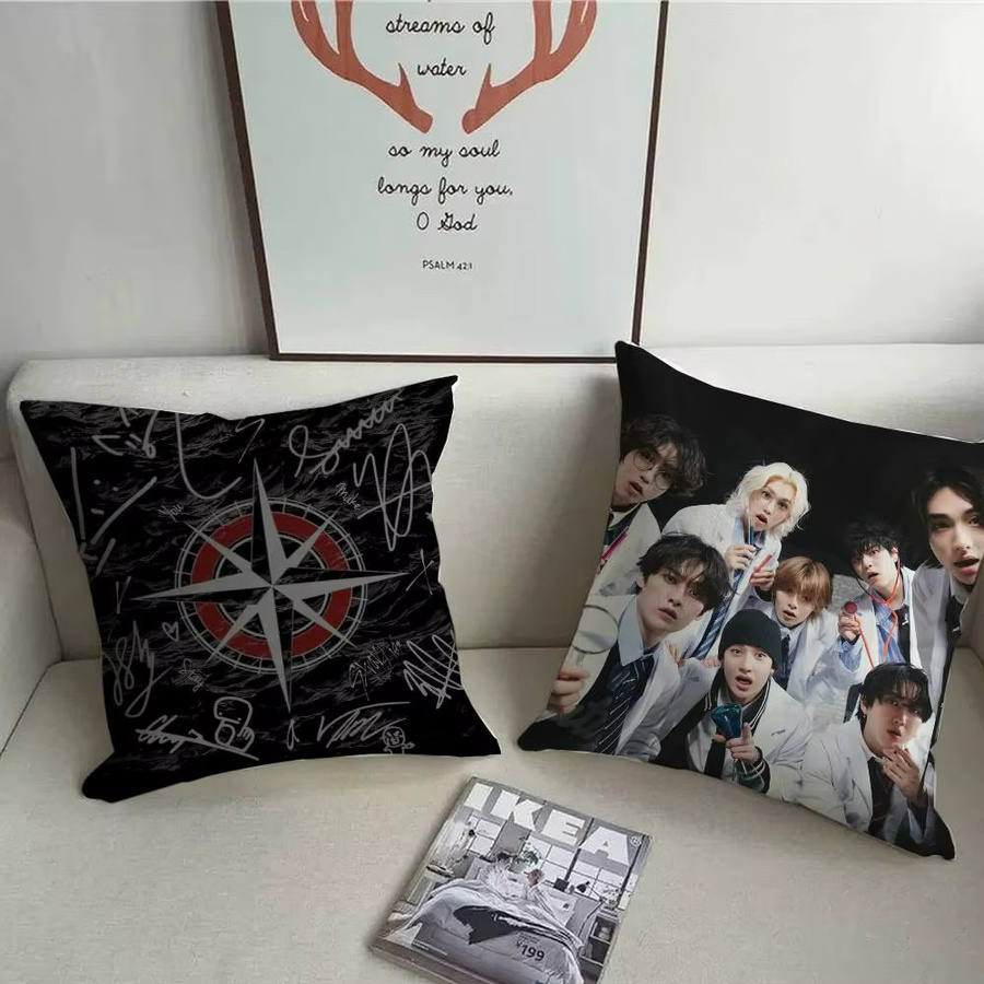 K-Pop Kissenbezug quadratisch Schwarz B/B/H: 30 x 30 x 30 cm - Bild 4