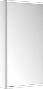 Keuco Spiegelschrank Royal Modular 2.0 mit 1 Drehtür, LED-Beleuchtung und Sensor-Touch, B/H/T: 50 x 90 x 12 cm, Silber/Weiß - Bild 1