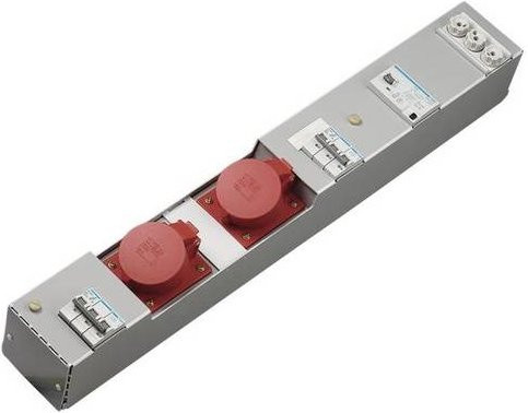 Hager CEE Stromverteiler ZAH001L in Silber - Bild 1