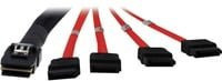 Inter-Tech SFF 8087 auf 4x SATA Kabel in Schwarz und Rot - Bild 1
