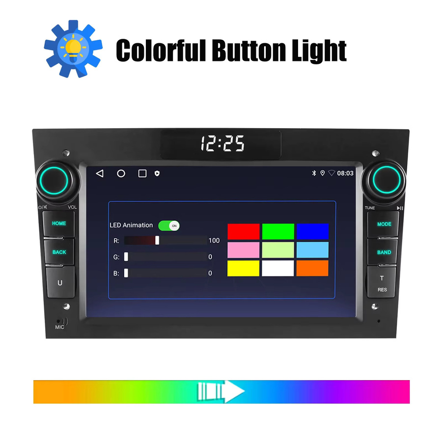 ESSGOO Android 15 Autoradio mit 7 Zoll Display für Opel Astra H Corsa C D Vectra C Zafira B Signum Combo inklusive GPS, Carplay, Android Auto, Bluetooth und WiFi in Schwarz - Bild 3