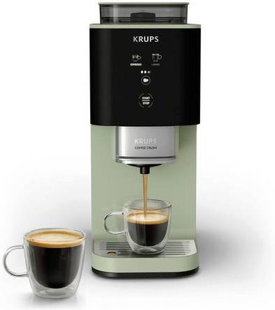 Krups Kaffeevollautomat SA401LE0 in Grün mit programmierbaren Portionen und Edelstahl-Akzenten - Bild 1