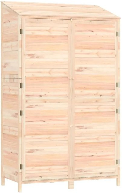 vidaXL Geräteschuppen aus Massivholz Tanne in Braun, B/T/H: 102 x 52 x 174,5 cm - Bild 1