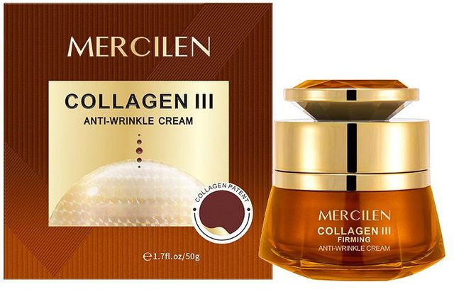 MERCILEN Typ III Kollagen Gold Diamond Anti-Falten-Creme, 50 g, Damen - Bild 1