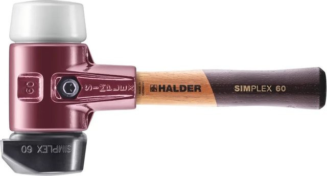 Halder Simplex Schonhammer aus Gummi in Schwarz mit Ø 60 mm und kurzem Stiel - Bild 1