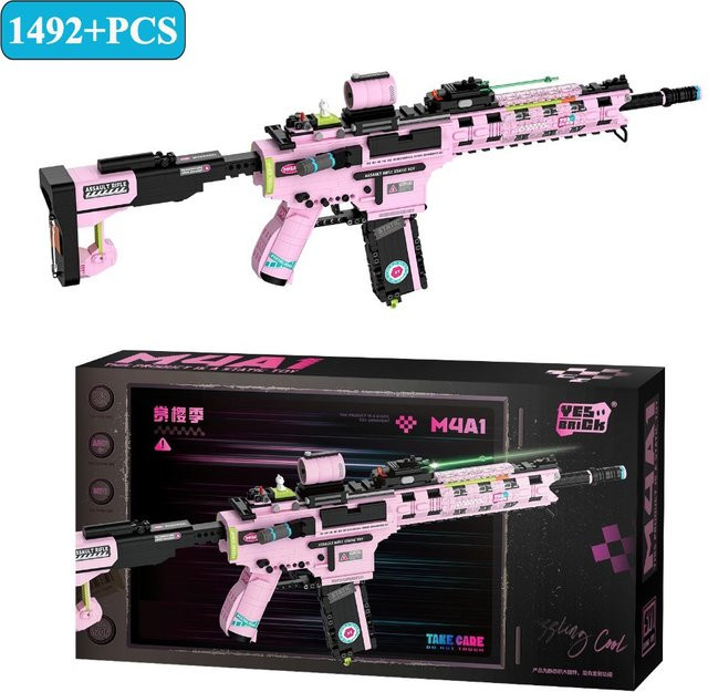 CTMA MOC Militär MP5 KSV M4A1 ARP-9 Maschinenpistole, Modell Bausteine, ab 14 Jahren - Bild 1
