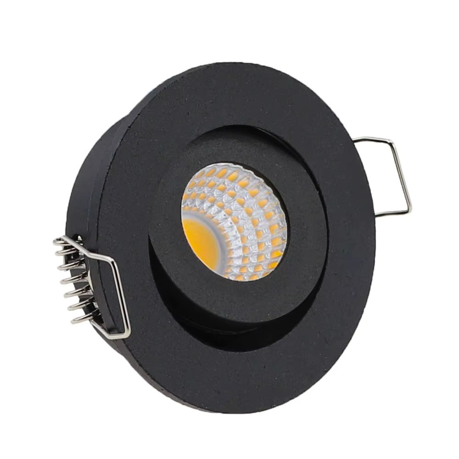 JOYINLED 3W Mini Runde Wasserdichte LED-Einbauleuchte in Schwarz mit Warmweißem Licht für Wohnzimmer und Schlafzimmer - Bild 2