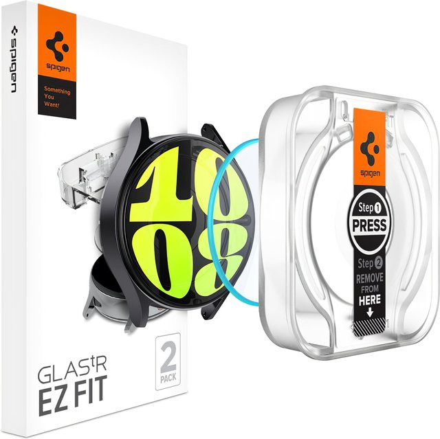 Spigen Schutzfolie GlastR EZ FIT für Samsung Galaxy Watch7 / Watch6 / Watch5 / Watch4 44mm, 2 Stück - Bild 1