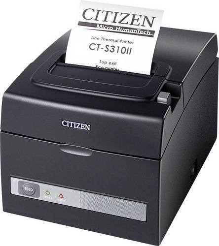 Citizen Office CT-S310II Thermodirekt-Bon Drucker in Schwarz mit USB und RS-232 sowie Cutter - Bild 1